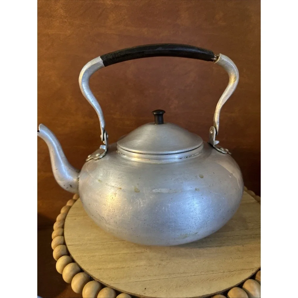 VTG British Colony Viking  Teapot Aluminum Tea Kettle Hong Kong Just For Show